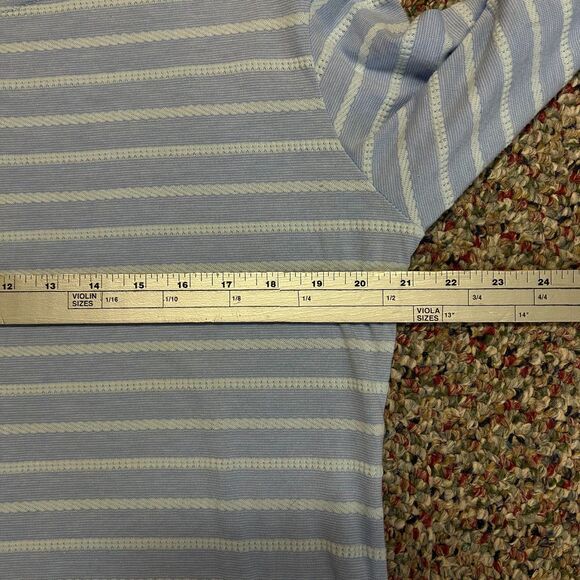 Sail to Sable Blue White Textured Rope Stripe Knit Long Sleeve Dress Size L - Picture 11 of 15